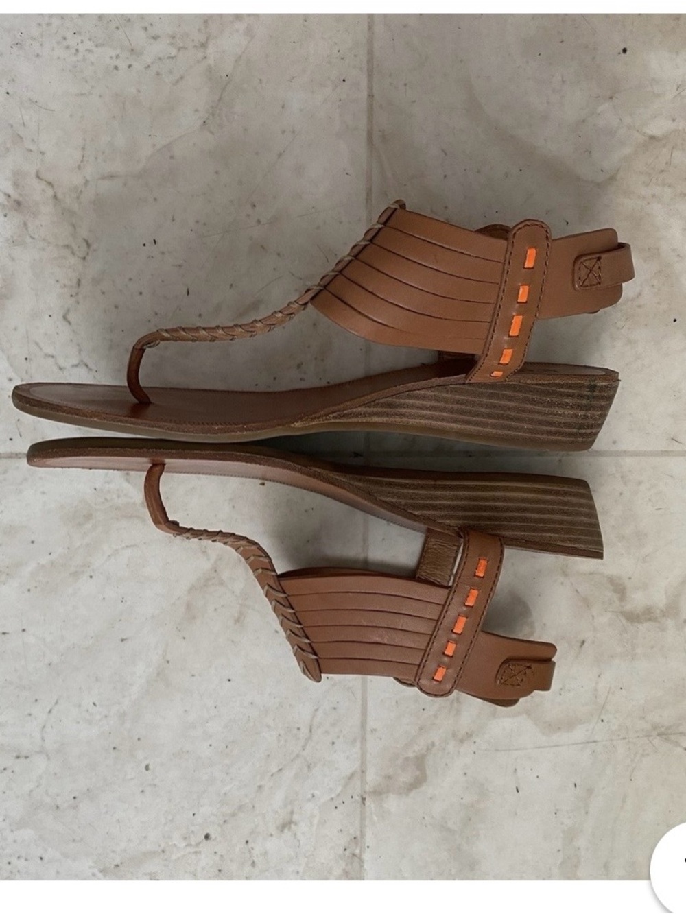 Coach T-Strap Sandals “India” wedge sandals - Picture 7 of 12